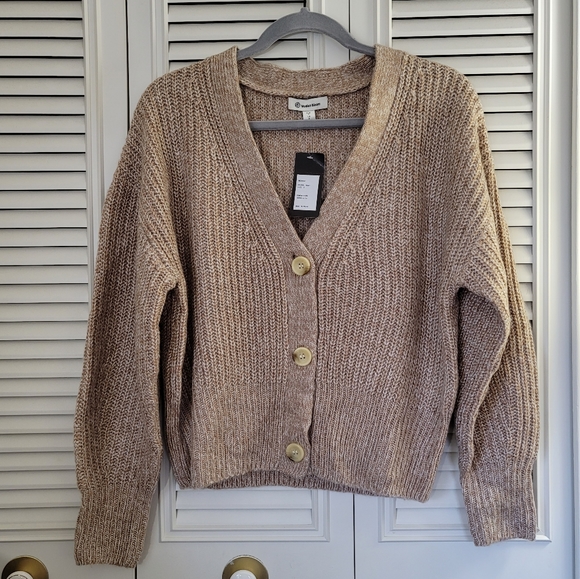 Woolen Bloom heathered khaki cardigan - Picture 9 of 16